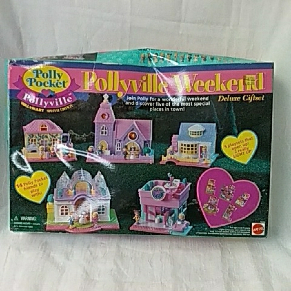 Vintage Polly Pockets Pollyville Weekend Deluxe Set Mattel 14359